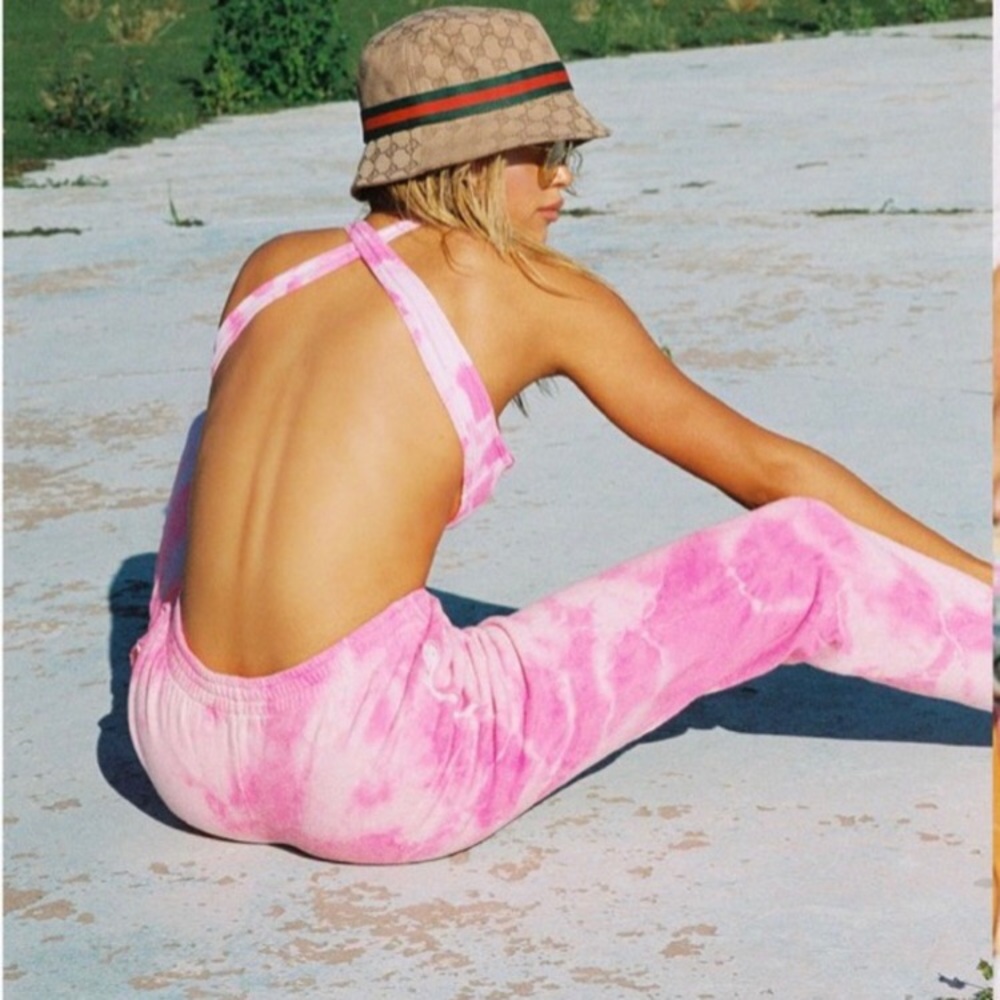 Frankie’s Bikinis X Sophia Richie Pink Sunny Tie dye bikini top XS - Picture 5 of 12